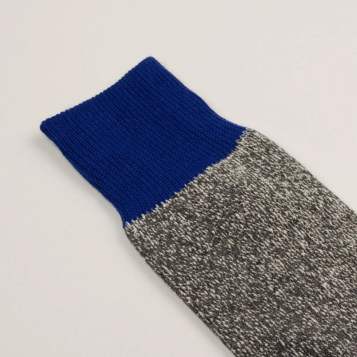 RoToTo - Doubleface Silk / Cotton Socks - Blue / Gray