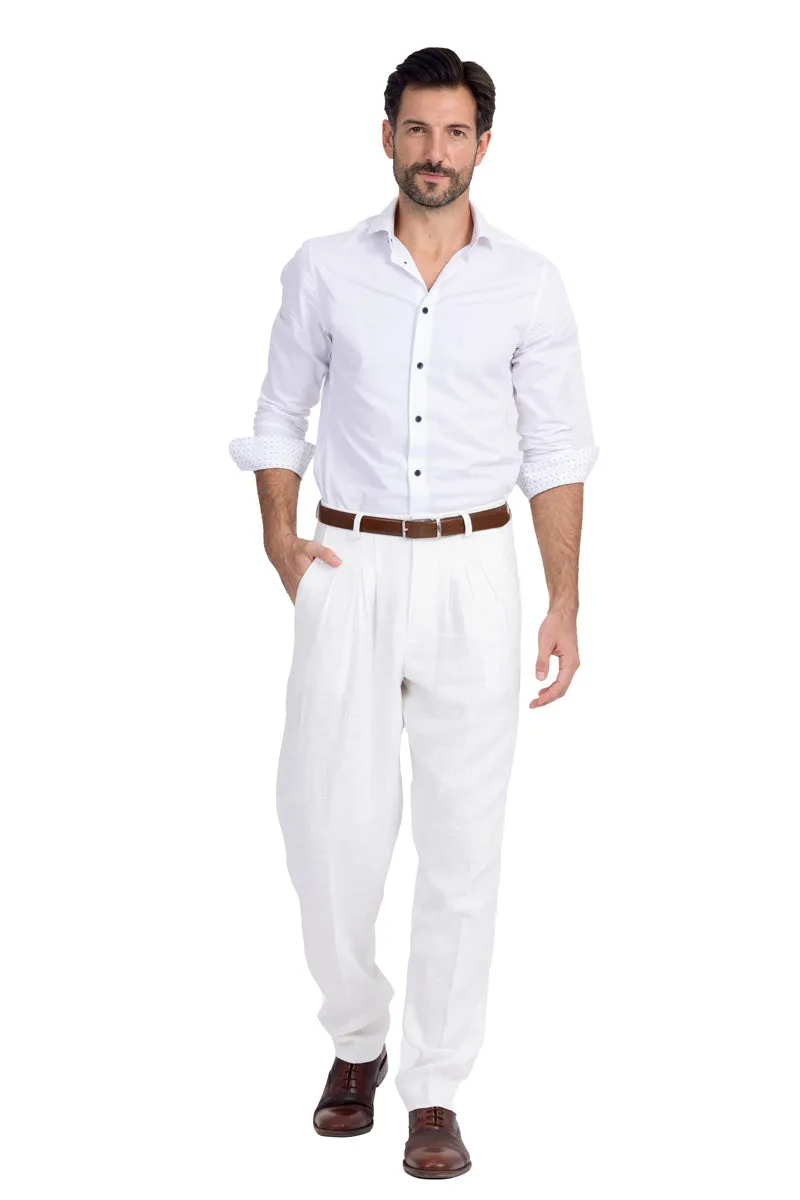 Off-White Men's Tango Pants With Three Pleats And Back Pockets (44)