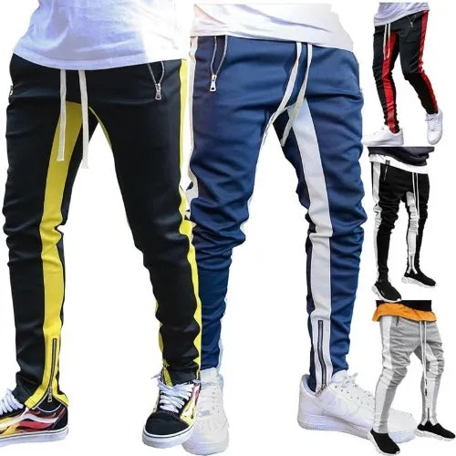 Bodybuilding Gyms Long Side Stripe Pants