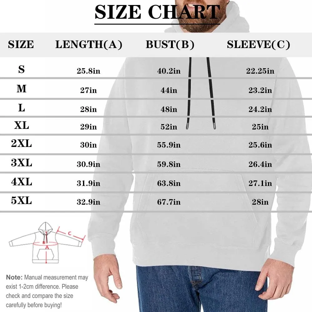 [Thickened Fabric] Custom Face Christmas SnowflakeRed Hat Men's Fleece Thickened Hoodies Personalized Turtleneck Pullover Hooded Design Your Own Hoodie