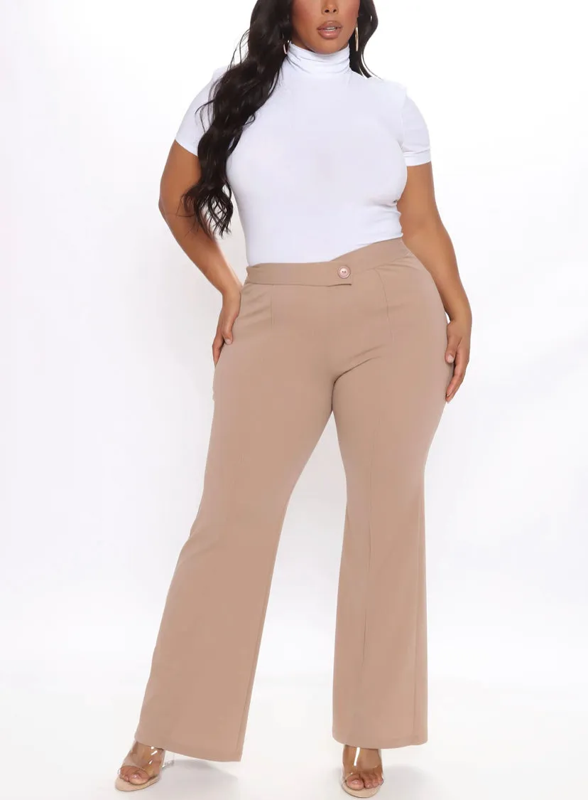 WOMEN PLUS WIDE LEG DRESS PANTS