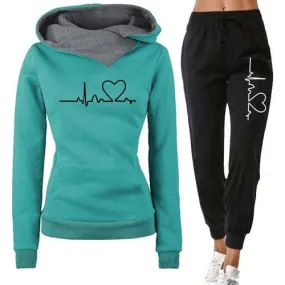 Womens Fashion Tracksuit Hoodies and Jogger Pants