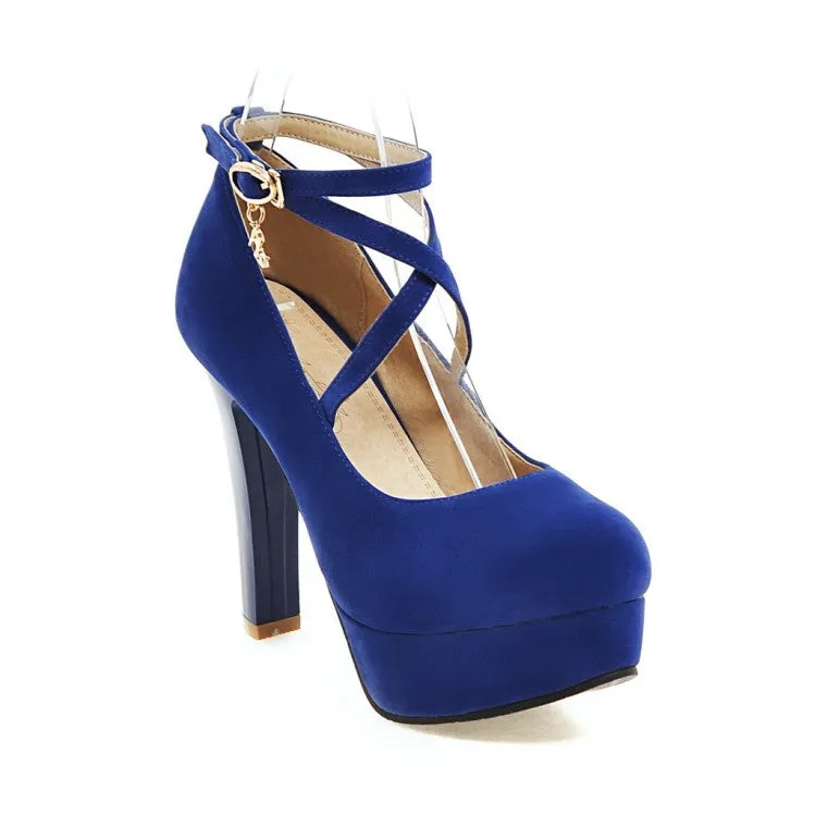 Women's High Heels Chunky Heel Platform Pumps