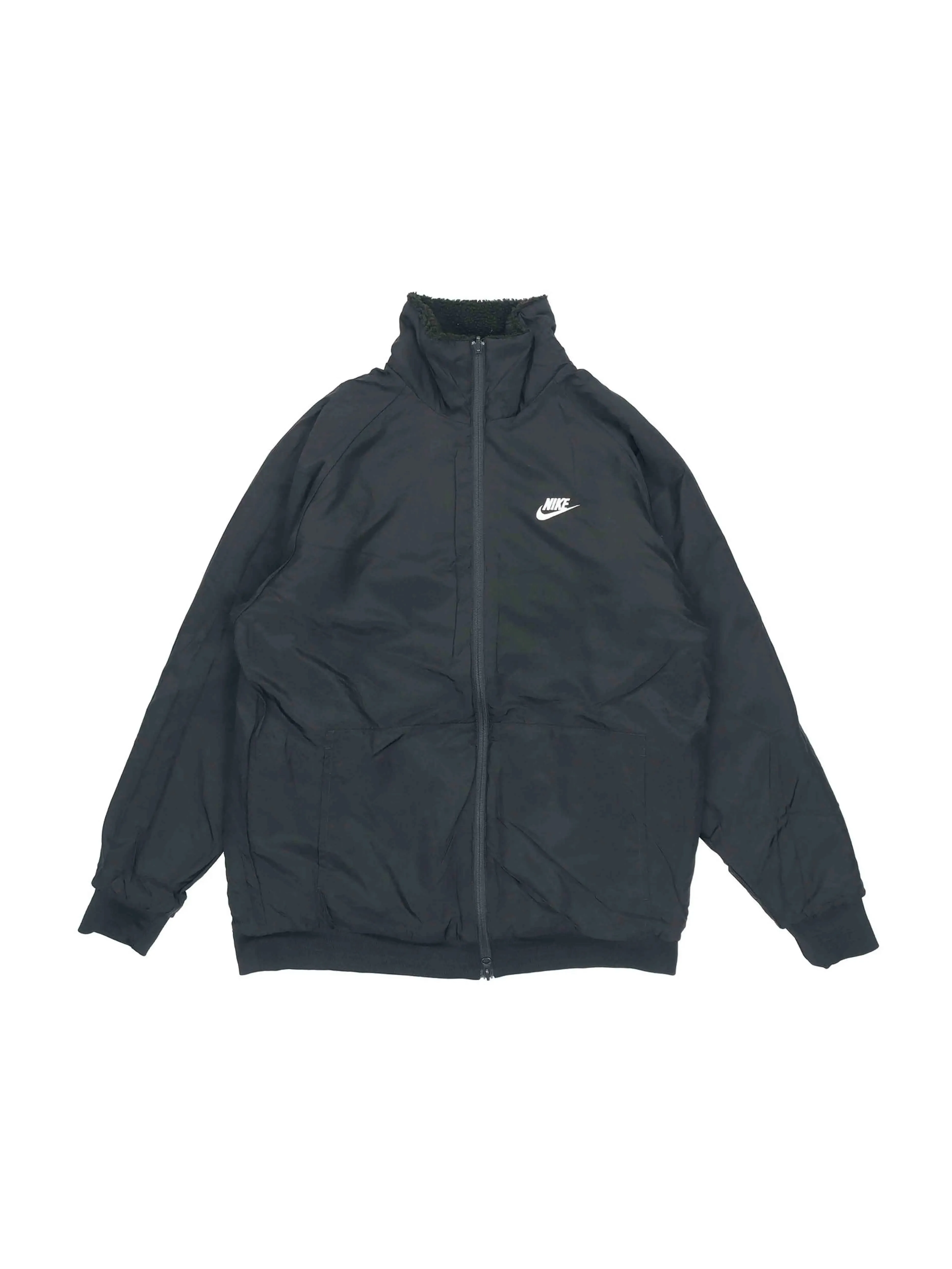 Nike Big Swoosh Reversible Boa Jacket Black White [Asia Sizing]