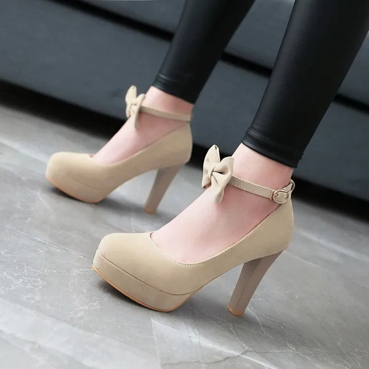 Women'sWomen's Bow Platform Pumps High Heels Shoes