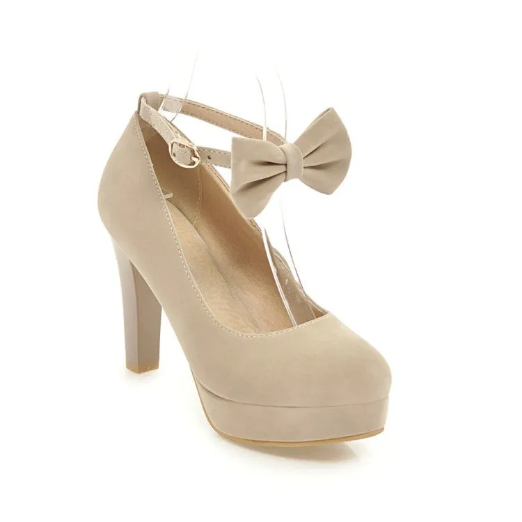 Women'sWomen's Bow Platform Pumps High Heels Shoes