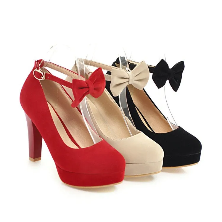 Women'sWomen's Bow Platform Pumps High Heels Shoes