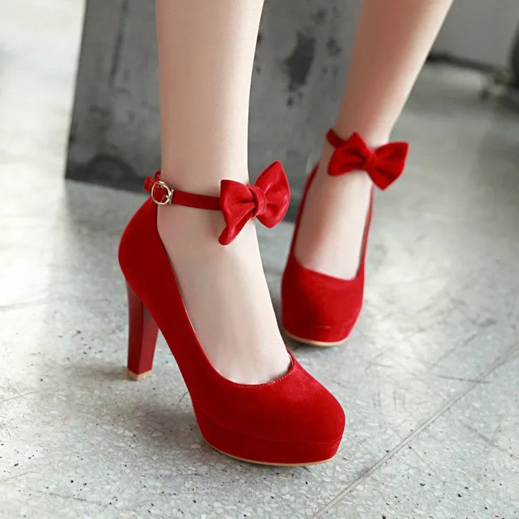 Women'sWomen's Bow Platform Pumps High Heels Shoes