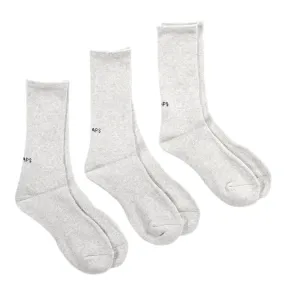 WTAPS SOCKS 3-PACK GRAY